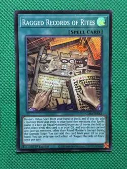 YuGiOh! - Ragged Records Of Rites CORI-EN062 Super Rare 1st Edition Near Mint - Image 1