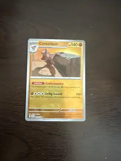 Conkeldurr Master Ball Pattern 049/086 Sv: Black Bolt Reverse Holo NM Condition - Image 1