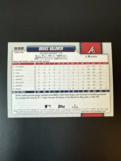 2026 Topps Series 2 - Drake Baldwin #692 Holiday Sun Foil Atlanta Braves ROY - Image 2
