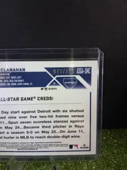 2023 Topps Chrome Update Series - 2023 All-Star Game Autographs Shane McClanahan - Image 3