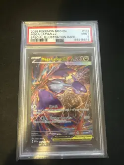 Pokemon TCG PSA 9 2025 Mega Latias ex 181/132 Me01: Mega Evolution SIR Holo EN - Image 1