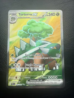 Torterra EX 185/162 Full Art Sv05: Temporal Forces Mint Condition Pokemon Tcg - Image 1