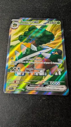 Pokemon TCG Torterra EX Holo Card SV05 Temporal Forces 185/162 - Image 1