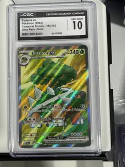 Pokemon Torterra ex Ultra Rare Holo SV05: Temporal Forces 185/162 CGC 10 - Image 1