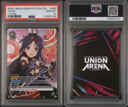 Union Arena TCG Yuuki 080 Alt Art Holo PSA 10 Gem Mint CCG SAO - Image 3
