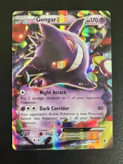 Pokemon Gengar EX TCG Card Phantom Forces Ultra Rare Holo, 34/119 NM - Image 1