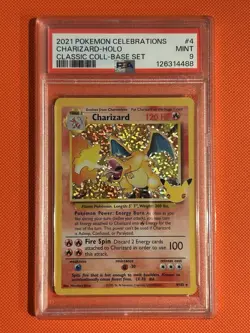 2021 POKEMON CELEBRATIONS CLASSIC COLLECTION #4 CHARIZARD-HOLO PSA 9 - Image 1