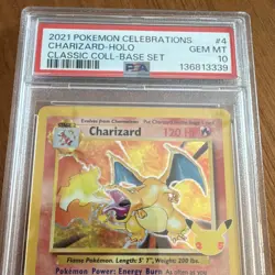 Pokemon Charizard Holo Celebrations Classic Collection 4/102 PSA 10 2021 - Image 4