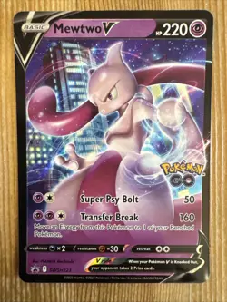 Mewtwo V - SWSH223 - Pokemon Sword & Shield Promo Ultra Rare Holo Card NM - Image 1
