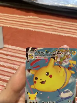 Pokemon TCG Flying Pikachu VMAX Holo Card 007/025 Celebrations Chase Ultra Rare - Image 3