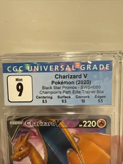 CGC 9.5 Charizard V Full Art SWSH050 ETB Promo 2020 Graded Pokemon Card TCG - Image 2