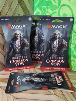 (qty. 4) MTG Innistrad: Crimson Vow - Magic the Gathering - 15 Card Booster Pack - Image 1