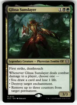 Glissa Sunslayer 122 Rare Commander: Lorwyn Eclipsed Magic: The Gathering NM - Image 1