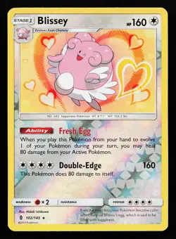 Blissey 102/145 Reverse Holo Rare Guardians Rising Pokemon Card - Image 1