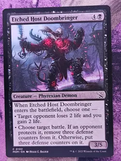 Etched Host Doombringer 102 Common March of the Machine Magic: The Gathering LP - Image 1