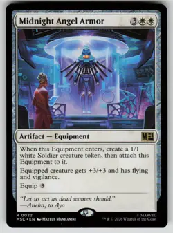 Midnight Angel Armor Rare Commander: Marvel Super Heroes 22 MTG Near Mint 2026 - Image 1