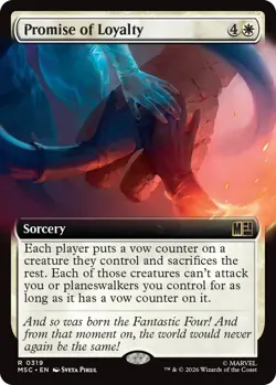 1x Promise of Loyalty - Extended Art MTG - Commander: Marvel Super Heroes - NM-M - Image 1