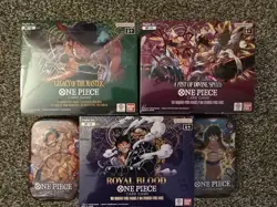 One Piece Card Game English Booster Box Lot of 3 *OP-10, OP-11, OP-12* | SEALED - Image 1