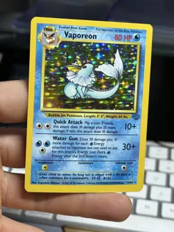 Snorlax 11/64 Vaporeon 12/64 Jungle 1999 Holo Rare Vintage Pokemon Card Lot WOTC - Image 3