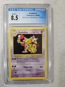 Pokemon TCG Kadabra Base Set (1999) 32/102 Regular Shadowless CGC 8.5 - Image 1