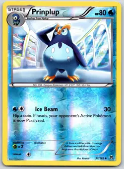 POKEMON BREAKTHROUGH PRINPLUP 37/162 UNCOMMON REVERSE HOLO NM - Image 1