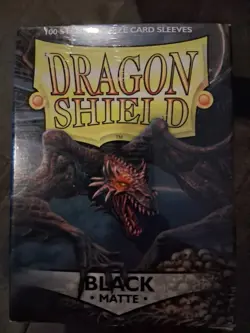 Dragon Shield Matte Black Standard Card Sleeves 100 Count - Image 1