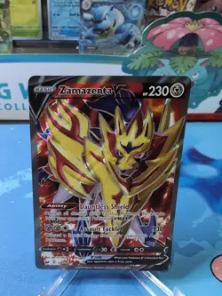 Zamazenta V - 196/202 - Pokemon Sword & Shield Base Set Full Art Rare Card NM - Image 1