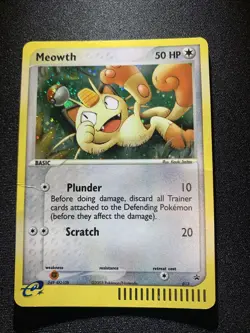 Pokemon TCG Meowth 013 Black Star Promo E-Series Holo Rare Card - Image 1