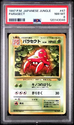 1997 POKEMON JPN JUNGLE #47 PARASECT PSA 8 - Image 1