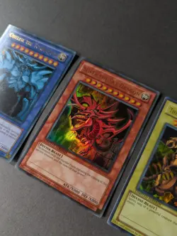 Egyptian God Cards Ra, Slifer, Obelisk Set Ultra Rare Yu-Gi-Oh! NM PSA - Image 3