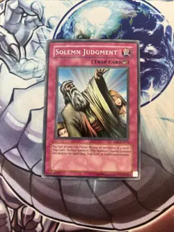 (STE) Yu-Gi-Oh! Solemn Judgment (DB2-EN073, Super Rare, VLP - Image 1