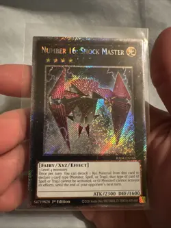 Number 16: Shock Master 1st Edition Platinum Secret Rare RA04-EN166 Yu-Gi-Oh! - Image 1