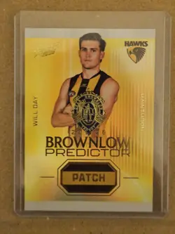 Select 2026 AFL Brownlow Predictor Patch Gold Will Day Hawks BPPG46 132/220 - Image 1