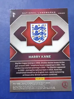 2022 Panini Prizm World Cup Qatar National Landmarks Harry Kane #9 England - Image 2