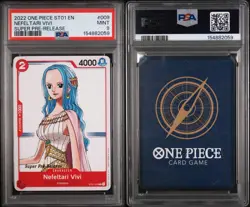 2022 ONE PIECE STARTER DECK ST01-SUPER PRE RELEASE #009 NEFELTARI VIVI PSA 9 - Image 3