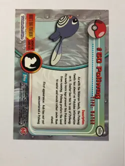 Pokemon Card Blue Label Topps TV Animation #60 Poliwag Near Mint - Image 2