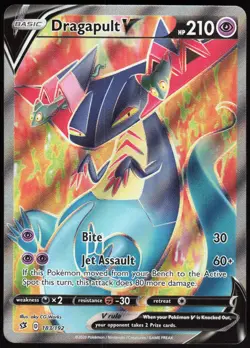 Rebel Clash Dragapult V 183/192 Ultra Rare Pokemon NM/M - Image 1
