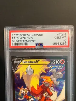 Pokemon Blaziken V TG14/TG30 Silver Tempest Trainer Gallery Full Art PSA 10 - Image 2
