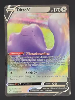 Ditto V 050/072 Holo V Rare Shining Fates Pokemon Holo Near Mint - Image 1