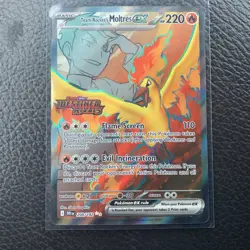 Pokemon TCG Team Rocket's Moltres ex 208/182 Destined Rivals holo STAMPED - Image 1