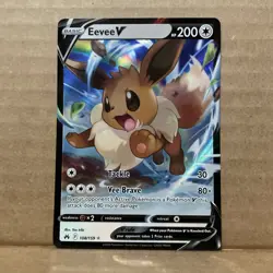 Pokemon TCG Crown Zenith Eevee V Holo Ultra Rare Card 108/159 - Image 1