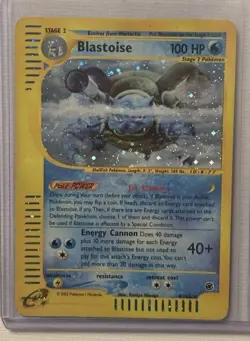 Pokemon Blastoise Holo Rare Expedition #4 Pokemon TCG Super Rare Vintage Card - Image 1