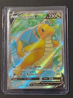 Pokemon Go Dragonite v Full Art Ultra Rare Holo Card 076/078 2022 NM Condition - Image 3