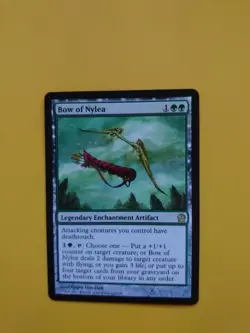 Bow of Nylea. Theros rare Artifact Magic the Gathering Card. - Image 1