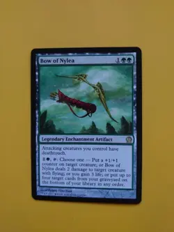 Bow of Nylea. Theros rare Artifact Magic the Gathering Card. - Image 2