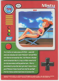 Misty #79 Topps Blue Logo Series 1 Pokemon NM - Image 3