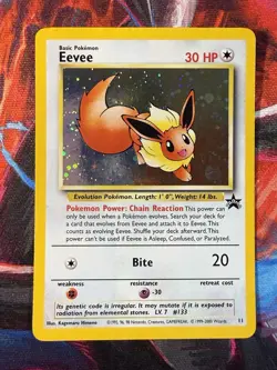 Wizards Eevee 11/53 Wotc Promo Holo EN Pokemon TCG 30 HP 2000 - Image 1