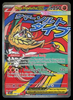 Pokemon Mega Hawlucha ex - 268/217 - Mega Attack Rare Ascended Heroes Holo NM - Image 1