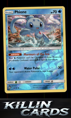 Reverse Holofoil Phione 30/70 Pokemon Uncommon Dragon Majesty Card NM - Image 1