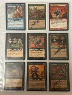 HH-1 Mixed Lot Of Signed By Jeff Miracola Magic The Gathering Cards - Image 1